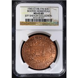 1945 CT HK-776 SO CALLED DOLLAR, NGC MS-65 RED
