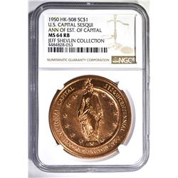 1950 HK-508 SO CALLED DOLLAR, NGC MS-64 RB