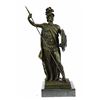 Image 1 : Roman Soldier Bronze Statue on Marble Base