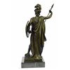 Image 7 : Roman Soldier Bronze Statue on Marble Base