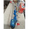 Image 1 : ICE FISHING LOT, AUGER, SCOOP, RODS, ETC