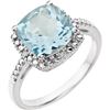 Image 1 : JEWELRY - BLUE TOPAZ DIAMOND RING