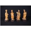 Image 1 : A Group of Four Wood Carve "Lady" Decoration.