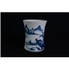 Image 1 : A Small Middle Qing Dynasty Blue-and-White Brushpot.