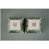 Image 7 : A Pair of "Da Qing Jia Jing Nian Zhi" Mark Famille-Rose Square Cups.