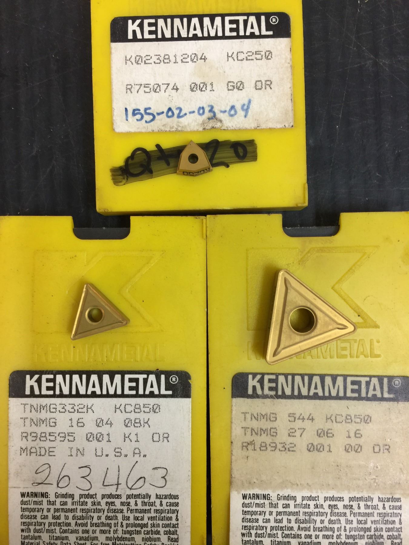 (25) Misc. Kennametal Carbide Inserts *See Pics for Part Numbers* - BTM ...