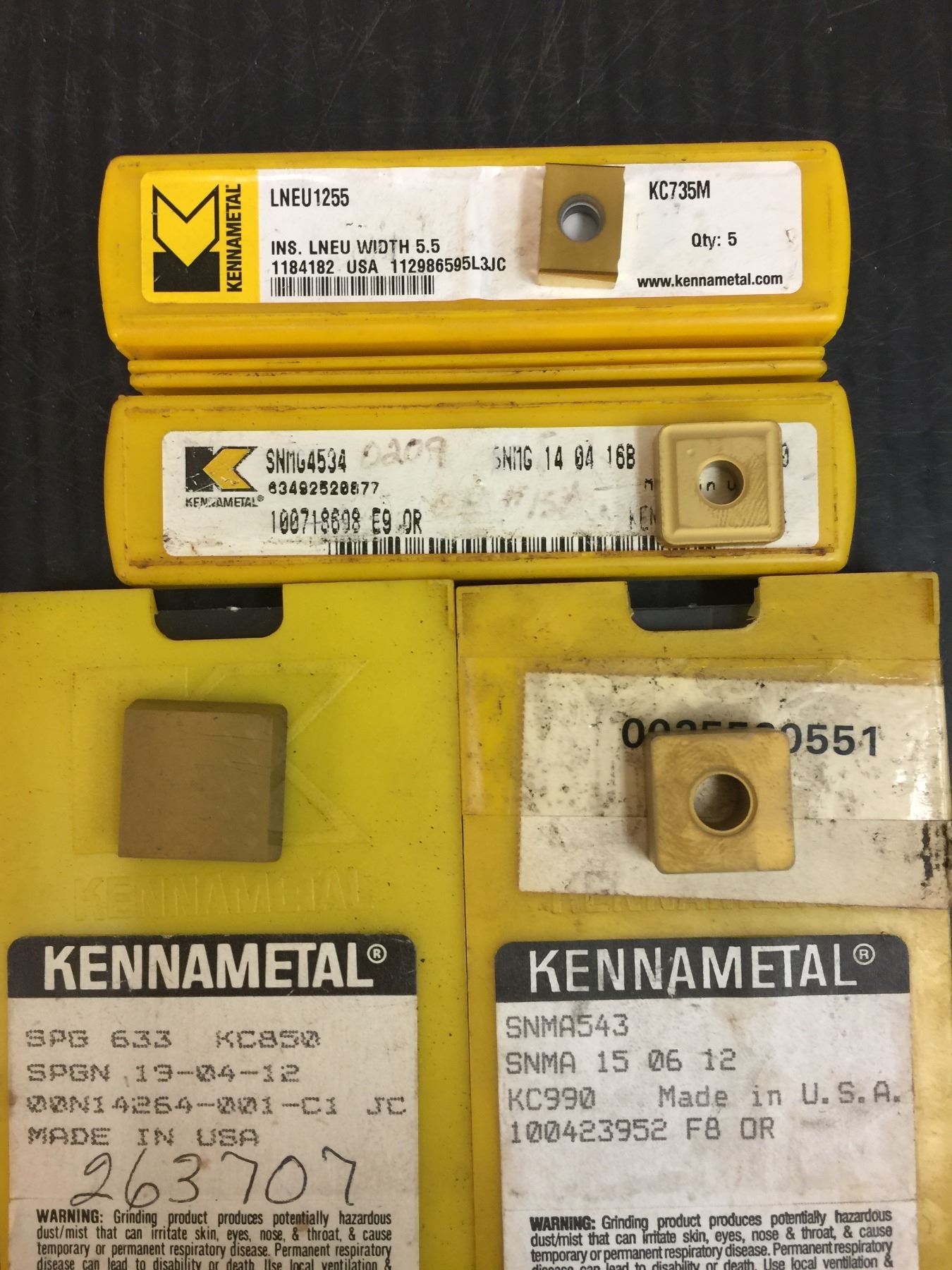 (19) Misc. Kennametal Carbide Inserts