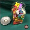 Image 1 : Glass Canister with PEZ Collection