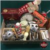 Image 1 : Tray Lot: Mens Combo (Shaving items, Brush, Cuff Links, Clock, etc)