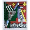 Image 1 : Roy Lichtenstein, "Two Figures with Teepee" signed Print, 1986