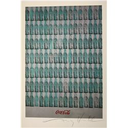 Andy Warhol, "Green Coca-Cola Bottles" signed Print, 1986