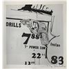 Image 1 : Andy Warhol, "Drills 7.88" signed Print, 1986