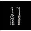 Image 2 : 1.15 ctw Diamond Earrings - 18KT White Gold