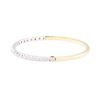 Image 2 : 0.70 ctw Diamond Bangle Bracelet - 14KT Yellow And White Gold