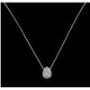 Image 2 : 14KT White Gold 0.85 ctw Diamond Necklace