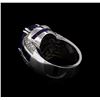 Image 3 : 12.45 ctw Sapphire and Diamond Ring - 14KT White Gold