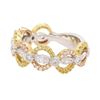 Image 1 : 0.5 ctw Diamond Band - 18KT White, Yellow & Rose Gold