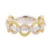 Image 2 : 0.5 ctw Diamond Band - 18KT White, Yellow & Rose Gold