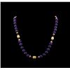 Image 1 : Amethyst Necklace - 14KT Yellow Gold