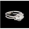 Image 1 : 1.22 ctw Diamond Ring - 18KT White Gold