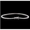 Image 2 : 3.20 ctw Diamond Bracelet - 18KT White Gold