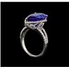 Image 4 : 14KT White Gold 5.36 ctw Tanzanite and Diamond Ring