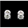 Image 1 : 1.13 ctw Diamond Stud Earrings - 14KT White Gold