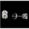 Image 2 : 1.13 ctw Diamond Stud Earrings - 14KT White Gold