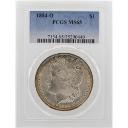 1884-O $1 Morgan Silver Dollar Coin PCGS MS65