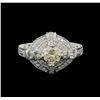 Image 2 : 1.37 ctw Diamond Ring - 14KT White Gold