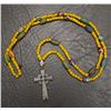 Image 8 : TRADE BEAD CROSS NECKLACE