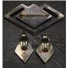 Image 4 : MEXICAN SILVER PIN AND MATCHING EARRING