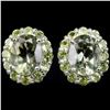 Image 1 : NATURAL AAA GREEN AMETHYST & PERIDOT Earrings