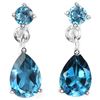 Image 1 : Natural AAA LONDON BLUE TOPAZ Earrings