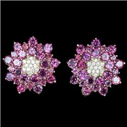 NATURAL PINK RASPBERRY RHODOLITE GARNET Earring