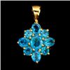 Image 1 : Natural Aaa Neon Brazil Blue Apatite Pendant