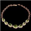 Image 2 : Natural 8x6mm Rich Green 49.73 Ct Peridot Bracelet