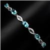 Image 1 : Natural 7x5mm Top Neon Blue Apatite Bracelet