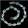Image 2 : Natural 7x5mm Top Neon Blue Apatite Bracelet
