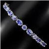 Image 1 : Natural 6x4mm Top Blue Violet Tanzanite Bracelet