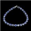 Image 2 : Natural 6x4mm Top Blue Violet Tanzanite Bracelet