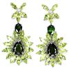 Image 1 : NATURAL GREEN CHROME DIOPSIDE & PERIDOT  Earrings