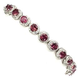 Natural Top Rich Pink Tourmaline Bracelet