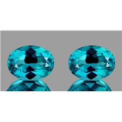 Natural Apatite Paraiba Blue Pair 7 x 5 mm - VVS