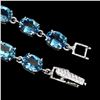 Image 3 : Natural 8x6 mm Top Swiss Blue Topaz Bracelet