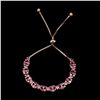 Image 2 : Natural Marquise 5 mm Top Rich Pink Tourmaline Bracelet