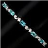 Image 1 : Natural Oval Neon Blue Apatite 60 Carats Bracelet