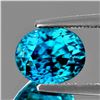 Image 1 : Natural Electric Blue Zircon 3.66 Cts - Flawless