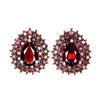 Image 1 : Natural Black Red Mozambique Garnet Earrings