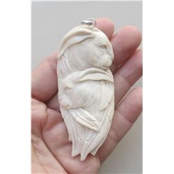 Hand Craved Rabbit Pendant